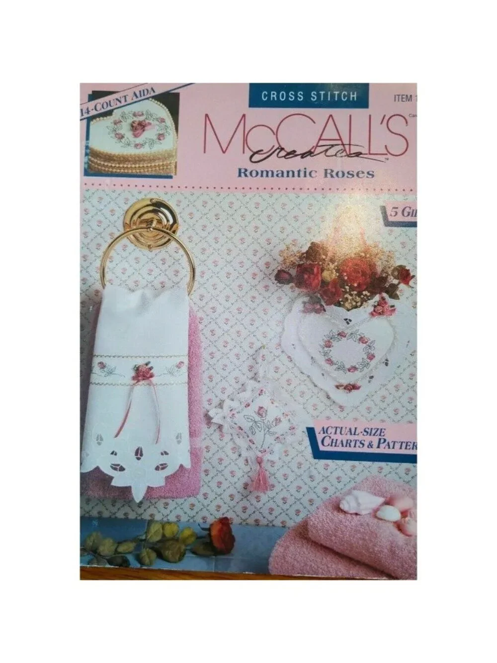 Cross Stitch McCalls Romantic Rose Patterns Book Gift Designs Elegant Gifts